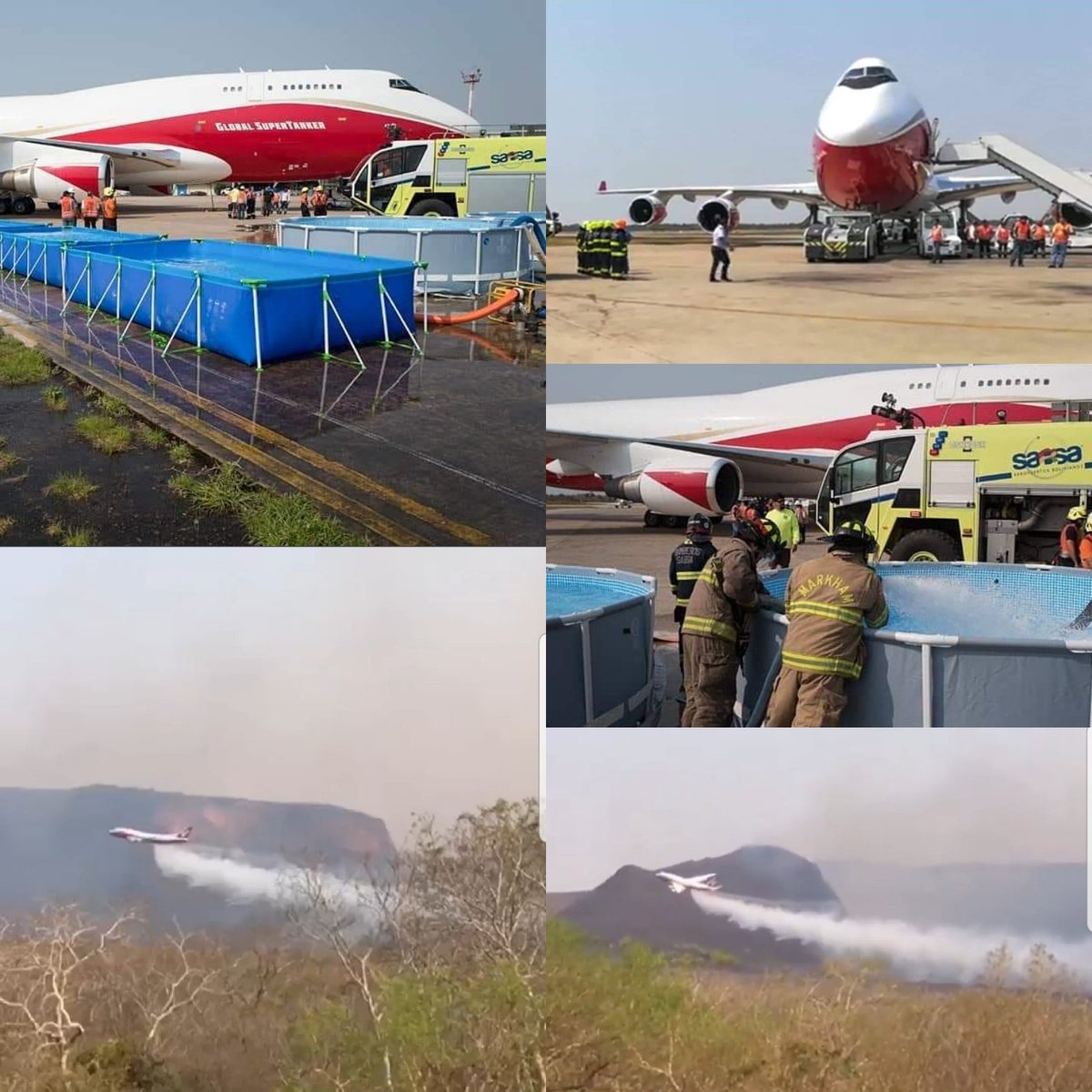 DAVIONES's tweet photo. 1st day #SavingtheAmazon the Boeing #747supertanker fighting the wildfires at the Bolivian #Amazon #SaveTheAmazonas #PrayforAmazonia #AmazonRainforest https://t.co/mrBGyVdCUJ