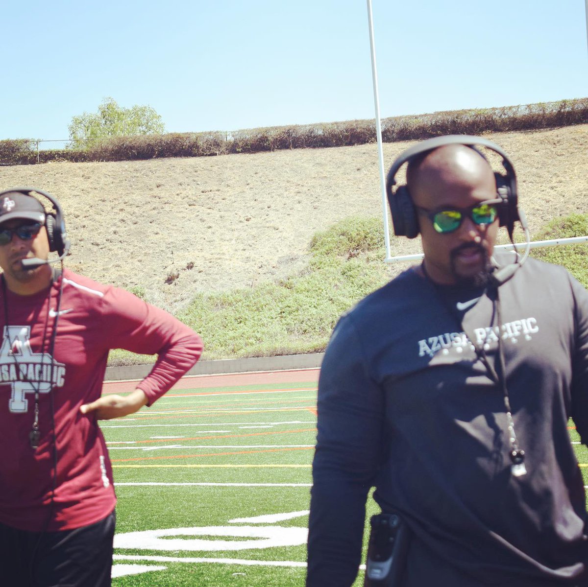 BrothaCraig's tweet photo. Training camp vibes #OneBloodFootball | #FallCamp19 | #2LiveAndPlayInLA | #AzusaPacific https://t.co/pwltpb3ZFD
