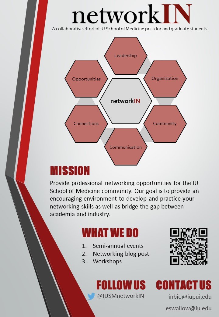 IUSMnetworkIN's tweet photo. Great to interact and discuss about networking opportunities @IUMedSchool with future grad students and scientists during the student fair orientation. #networking #phdadvice https://t.co/ipg8IR3TYu
