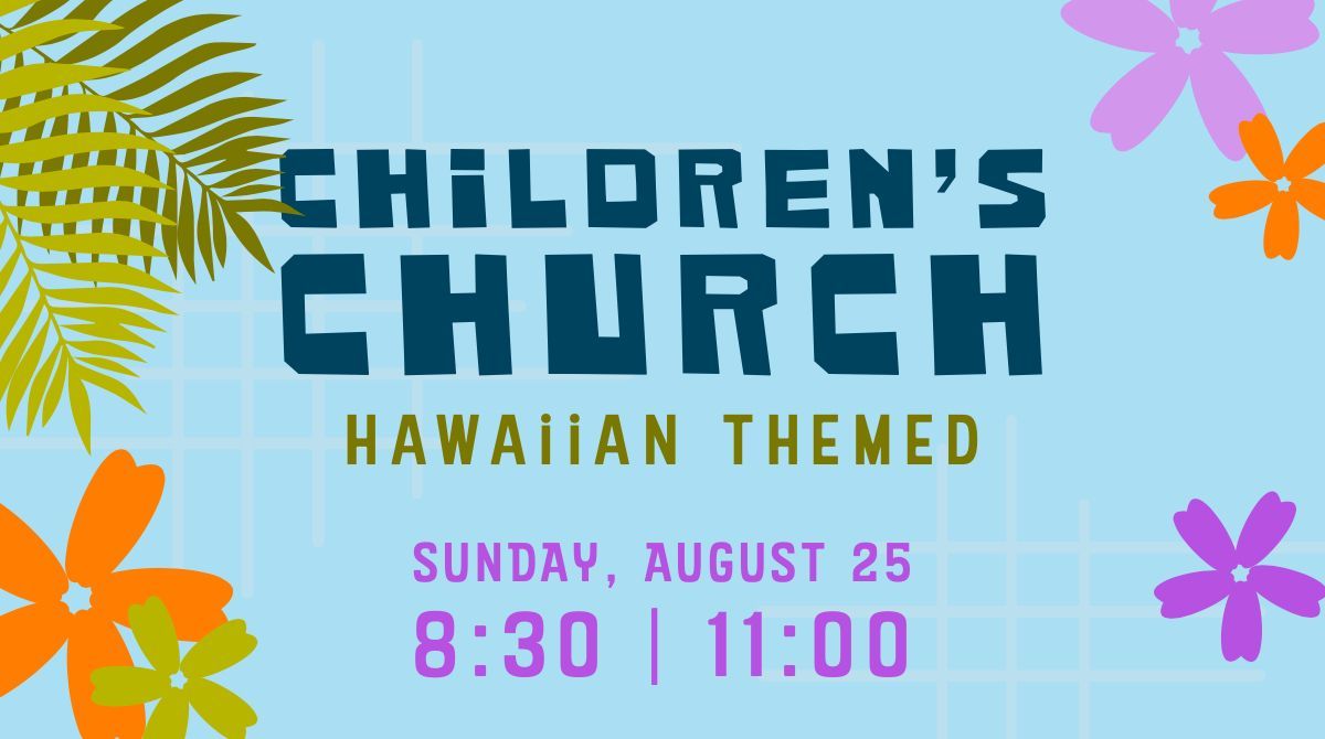 FBCStarkville's tweet photo. What classic game do Hawaiian kids love the most? Check below for the answer and make sure you send your kids to Children's Church this Sunday in their best island outfits. #FBCStarkville #FBCKids https://t.co/97bNidc6nA