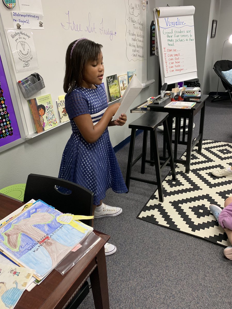 stephmcclure17's tweet photo. My kiddos were so happy about sharing their summer reading projects. They love reading 💜#mcclure4 #brockintermediate https://t.co/h8rPwAxnyk