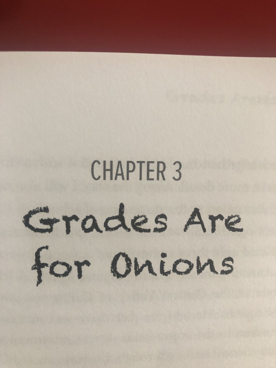 I can’t recommend this book by <a href="/Mathgarden/">Sunil Singh</a> and <a href="/cbrownLmath/">Dr. Chris Brownell</a> enough! Favourite chapter so far: Grades are for Onions #cisprimary #mathchat