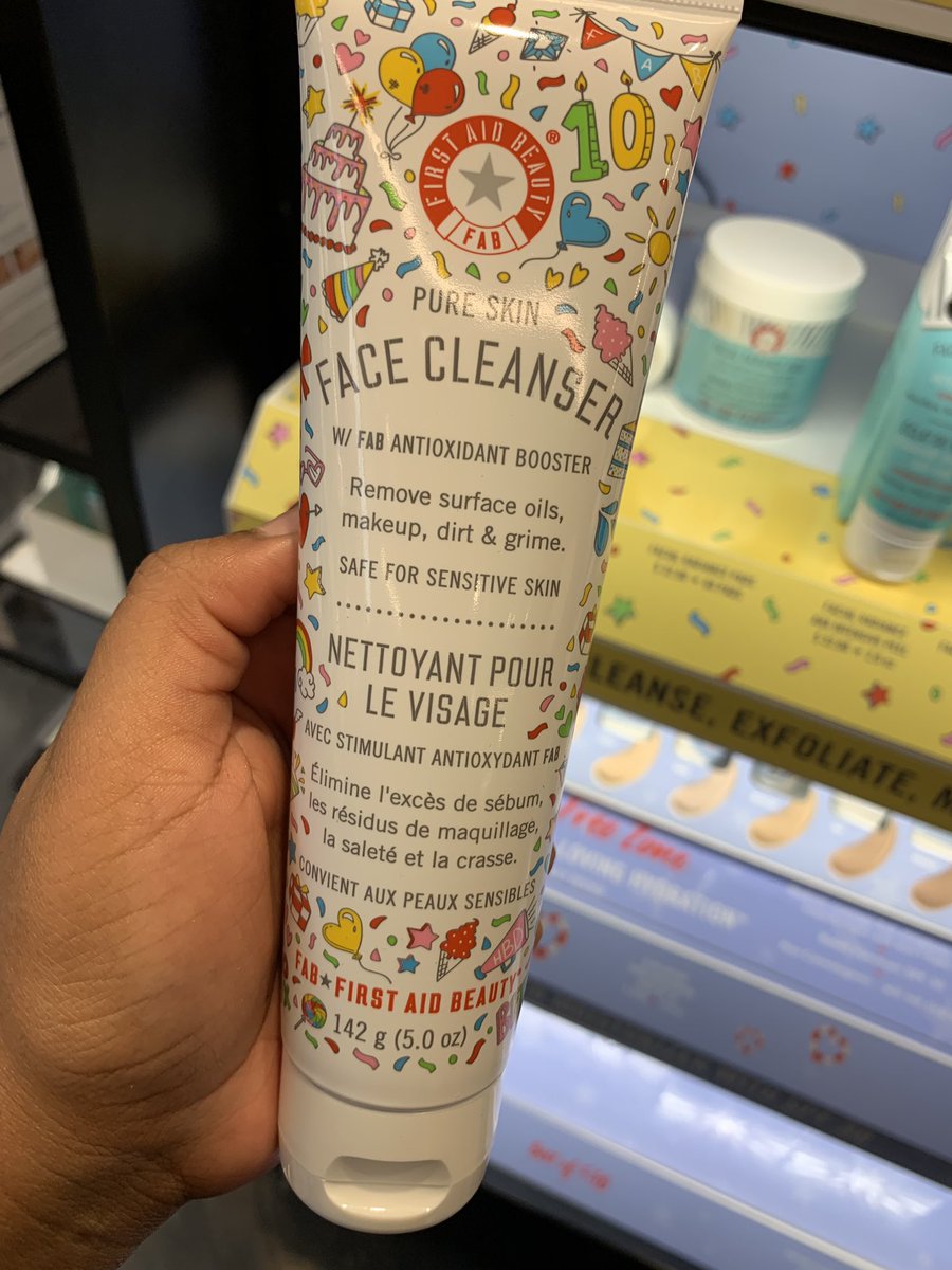  @FirstAidBeauty Face Cleanser. $21. One of my favorites for ALL skin types. It’s the perfect non-stripping, calming cleanser. Great if you have inflammatory acne or a damaged moisture barrier. I have a full review on my IG:  https://www.instagram.com/p/Bzvc1RlAuop/?igshid=1er7ntpycho0w