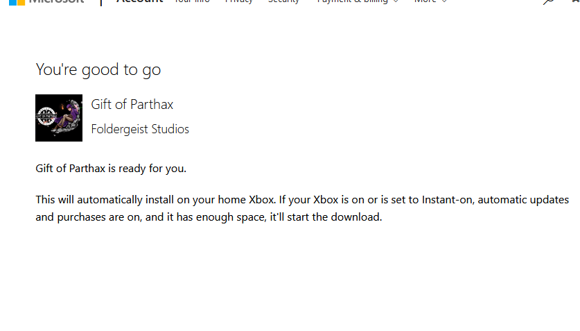 <a href="/SmallywoodXA/">Xbox_Alive</a> <a href="/FoldergeistSTU/">Foldergeiststudios</a> <a href="/Xbox/">Xbox</a> <a href="/ID_Xbox/">ID@Xbox</a> Thanks for Gift of Parthax :)