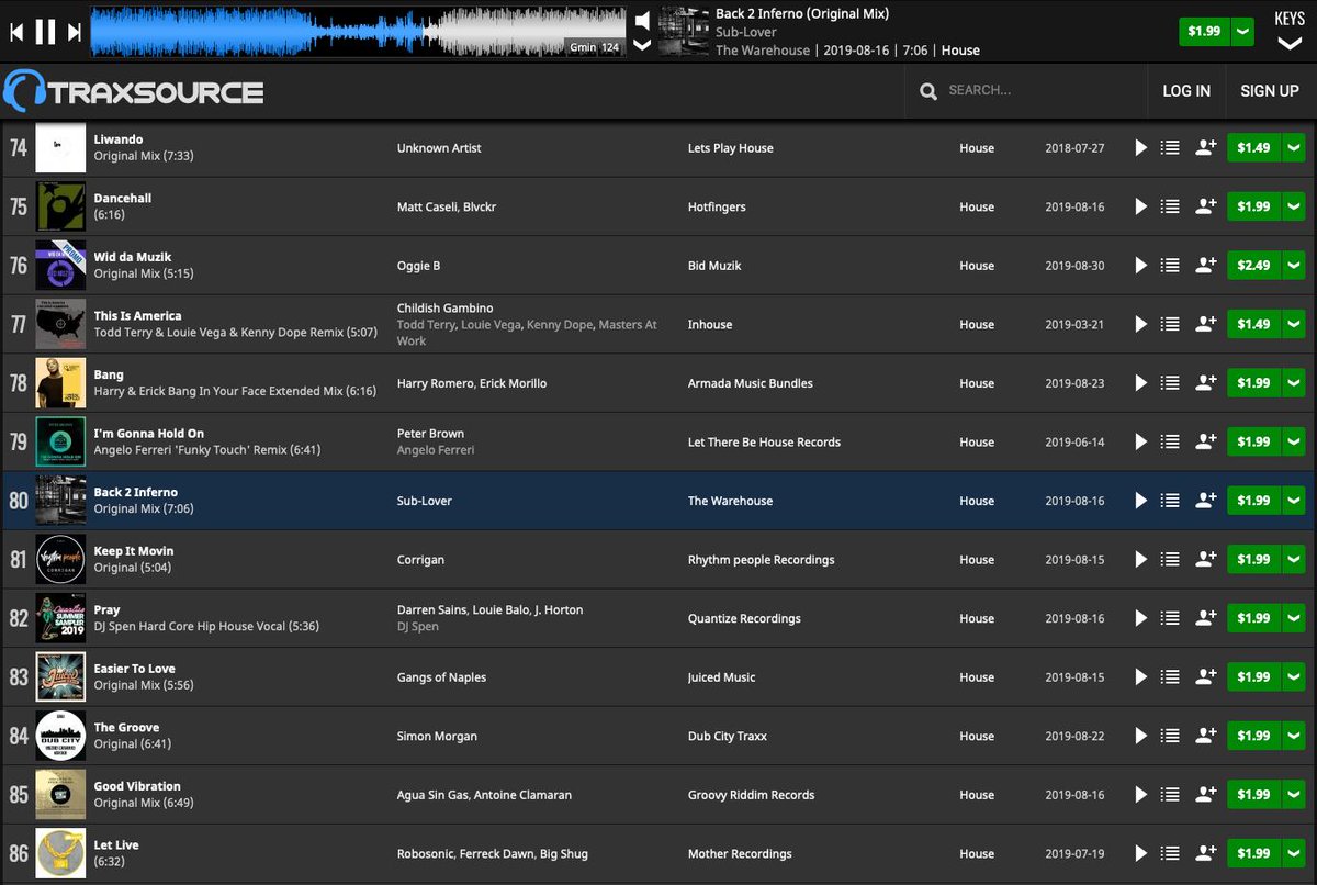 TWHRecords's tweet photo. 🚨 NEW ENTRY🔥
Our @TWHRecords 02 🔥
@subloverofficia - Back 2 Inferno 🎧🎼

#80 Top 100 of #housemusic in @traxsource 
➡️ https://t.co/xKfblaytMJ https://t.co/dL6JzVtYNN