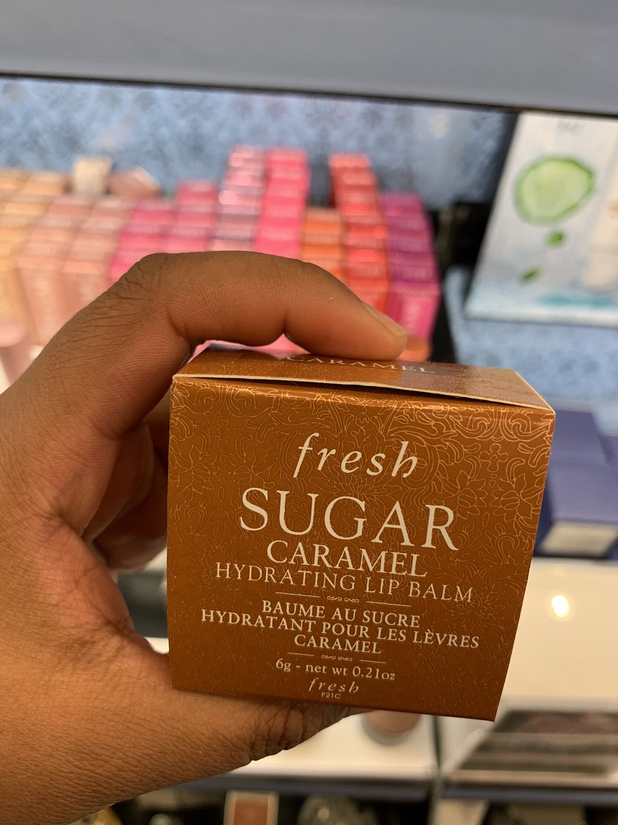  @FreshBeauty Hydrating Lip Balm. $18. The stars in this are grape seed oil, honey, and apricot oil. Leaves you with the softest lips ever, and it’s very long lasting. AMAZING for lip eczema. Leaves a very mild glossy finish.