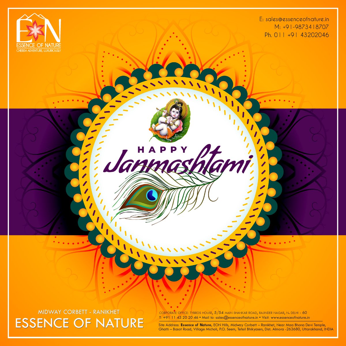 EONSPARESORT's tweet photo. Happy Janmashtami. 
#HappyJanmashtami #EonResort #Holiday #Vacations #EssenceOfNature #Expriencethenature https://t.co/u3dVV3ERmg