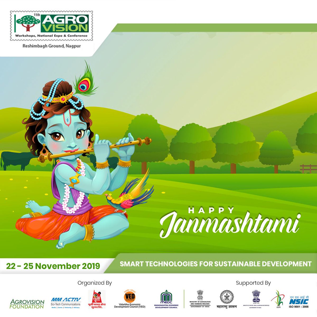 Happy Janmastmi 🙏
#agrovision #nagpur #agriculture #sustainable #smart #livestock #animalhusbandry #farmers #mmactiv #purti #medc #vidharba