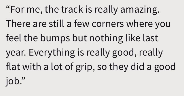 IndiaMotogp's tweet photo. Look what @FabioQ20 has to say about track surface. https://t.co/uyl1bFrjYS