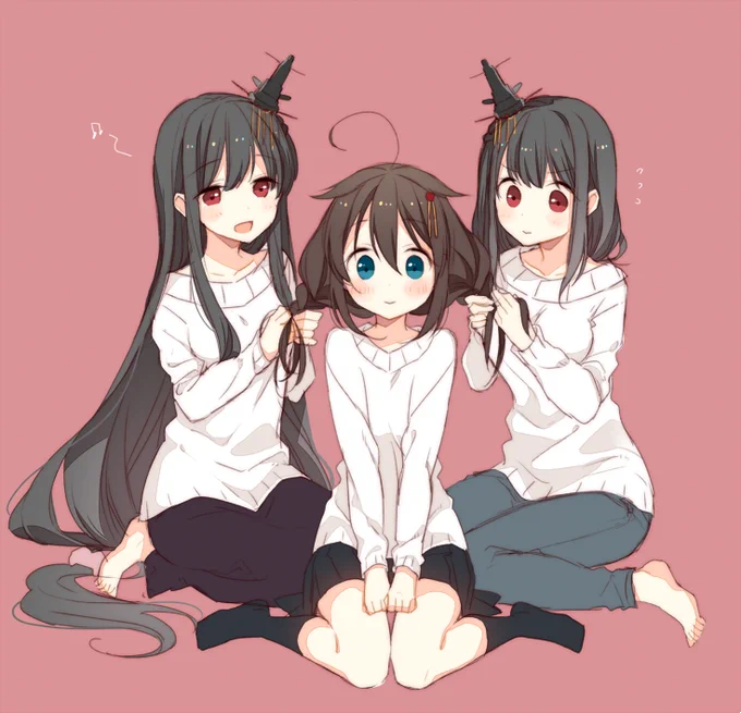 #これを見た人は3人組の画像を貼れ
扶桑山城と(*'▽`*)すき 