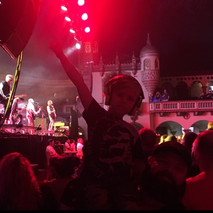 XFB’s first concert. His favorite band <a href="/AAofficial/">Asking Alexandria</a> in #Chicago <a href="/AragonBallroom/">Aragon Ballroom</a> killer show. No kidzbop for this kiddo #askingalexandria #biggestfan