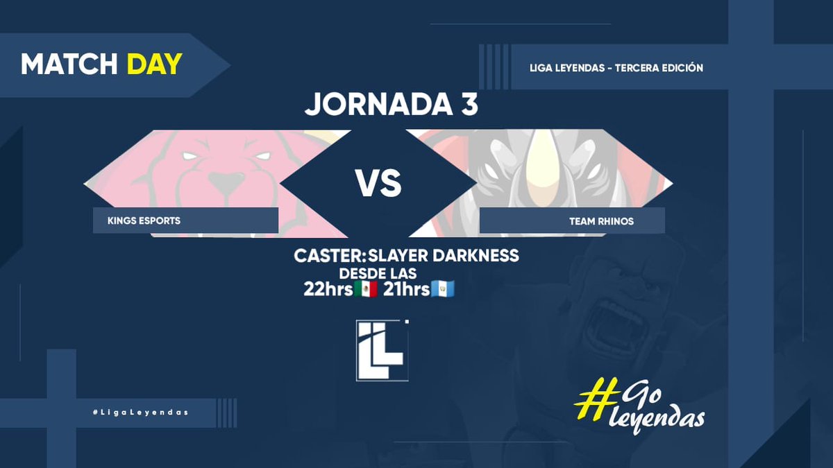 🔴 EN DIRECTO 🔴

🏆 @Liga_LeyendasGT
📋 Fase de Grupos
⚔️ <a href="/eSports_Kings/">Kings eSports</a> 🆚 @TeamRhinoCr
🎙️<a href="/SlayerDarkness1/">Slayer Darkness</a>

No te lo pierdas por mi canal 🔥
📺 twitch.tv/slayerdarkness1
📺 twitch.tv/slayerdarkness1
📺 twitch.tv/slayerdarkness1

#ClashRoyale #MobileGames