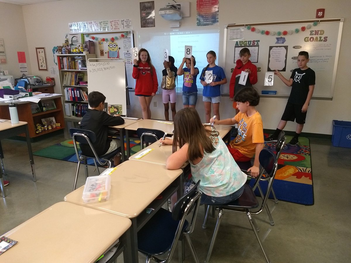 amymaledy's tweet photo. Some of things we worked on this week included place value, understanding irony with @PearDeck, learning what is in our solar system, and identifying complete sentences with @GetKahoot.  #OFarmDES #5thgrade https://t.co/1ZwH6yPJH4