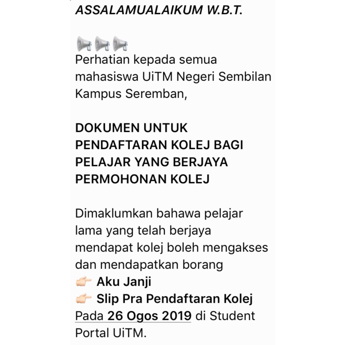 Surat Permohonan Kolej Uitm  Contoh surat Permohonan