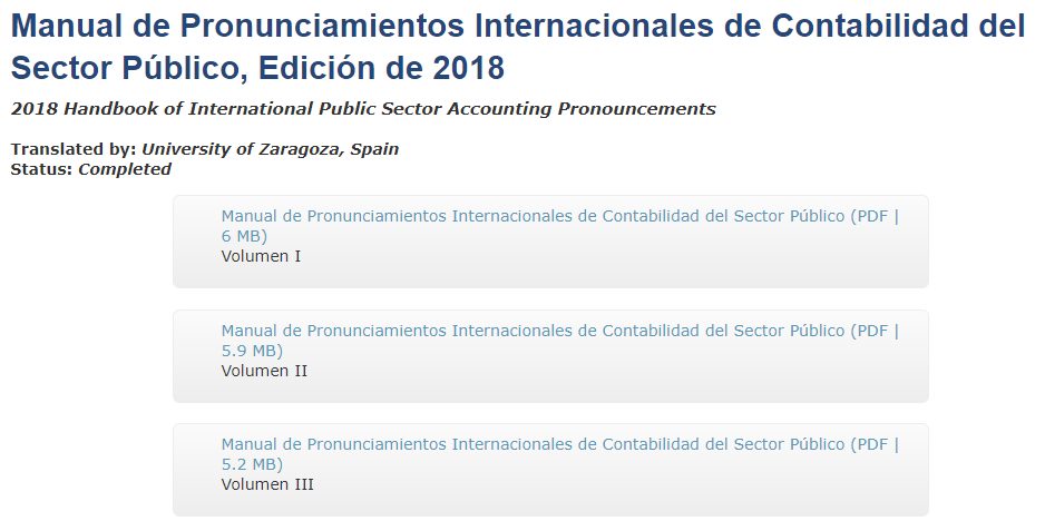 alfredonajar's tweet photo. "Manual de Pronunciamientos Internacionales de Contabilidad del Sector Público, Edición 2018" (Versión en español). #LGCG | Descarga aquí ☞https://t.co/0rwlBrJpPH https://t.co/p94grc9j4P