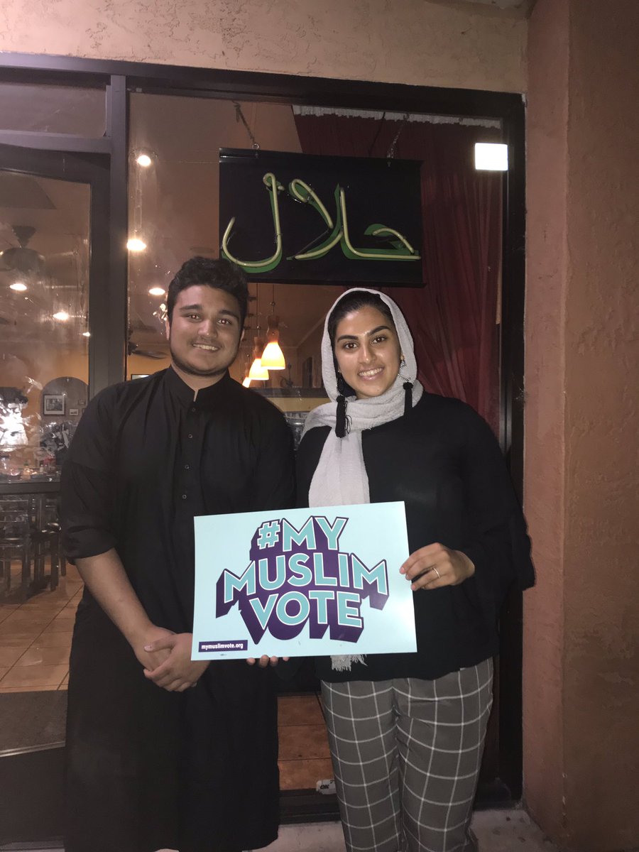 CAMuslimDems's tweet photo. #MyMuslimVote is for climate justice. We are rocking that #halal vote. #NMVRD https://t.co/SeFAhUYViD