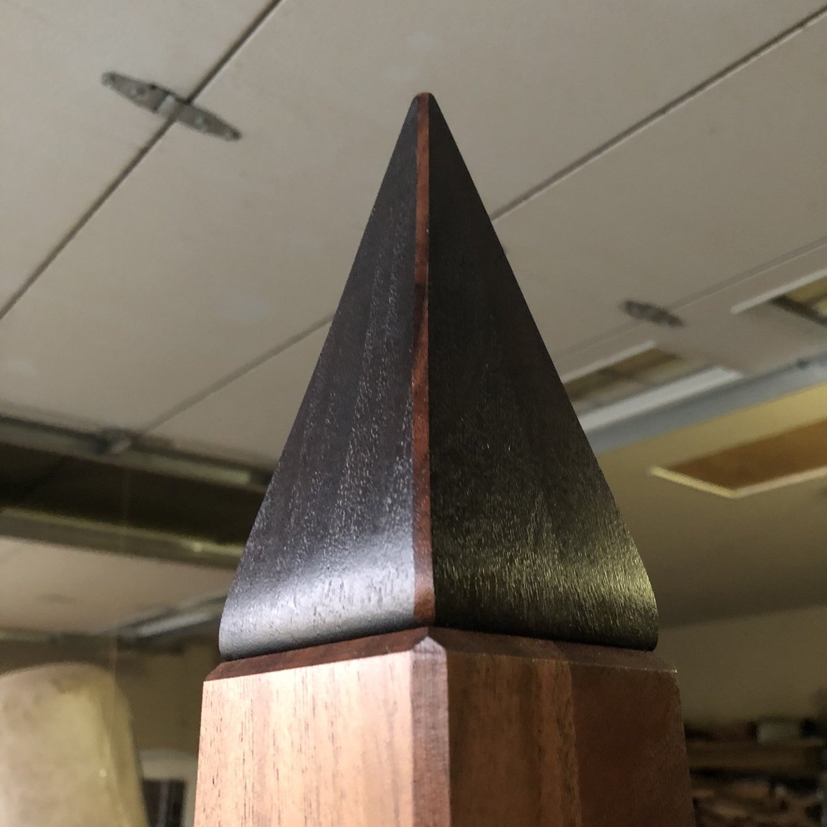 MattWoodworks's tweet photo. Ebonized tops with natural chamfered edge 👌🏻 #woodwork #mattswoodworks #danbilzerian #thronechairs https://t.co/2s6Em94jmi