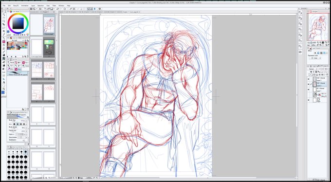 Some teaser shit, after much debate.... I will be drawing Kings Folly in a page format, with the ability to break it apart into web format. I'm gonna die :D 