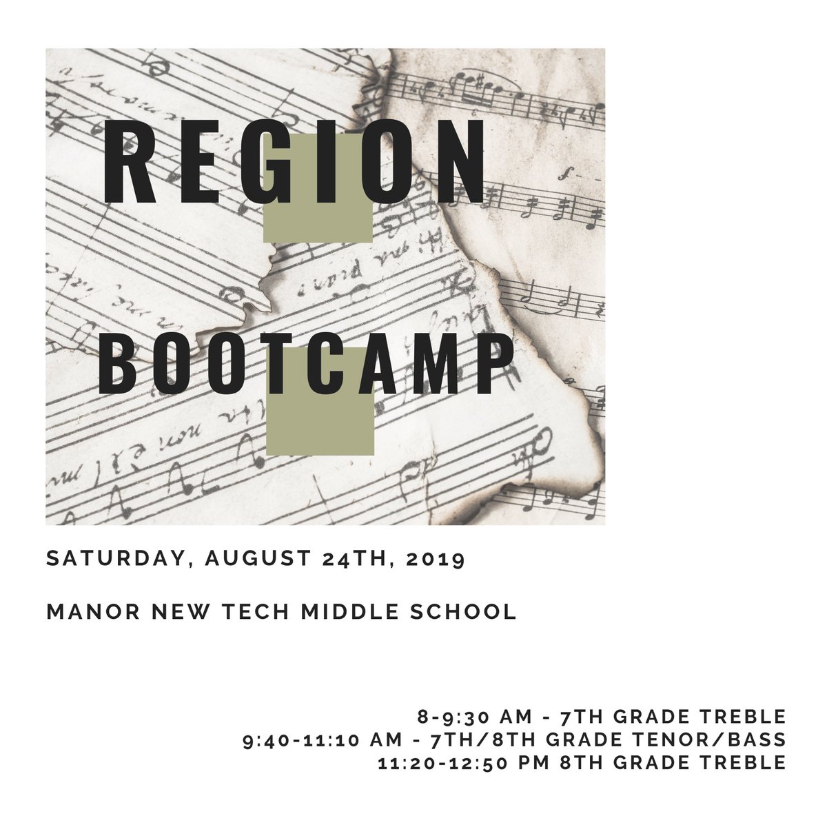 7th and 8th graders, we hope to see you tomorrow morning for rehearsal!