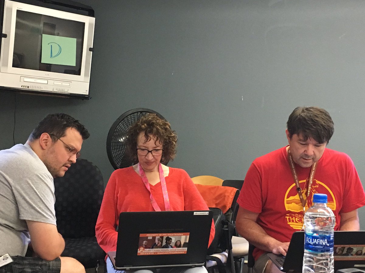 VirtualScholars's tweet photo. #VirtualScholars Mentors, Teachers, Counselor & Admin discuss & prepare 12+ slide decks to review school & VS Expectations. #collaboration
@PPSConnect @Super_GGuerrero @DS_PPS1 @Amy4PDXSchools @ScottWhitbeck2 @JuliaBrimEdwar1 @multpathways m @DS_PPS1 @DS_PPS1 @BensonTechPride https://t.co/Hn0o6fUZYu