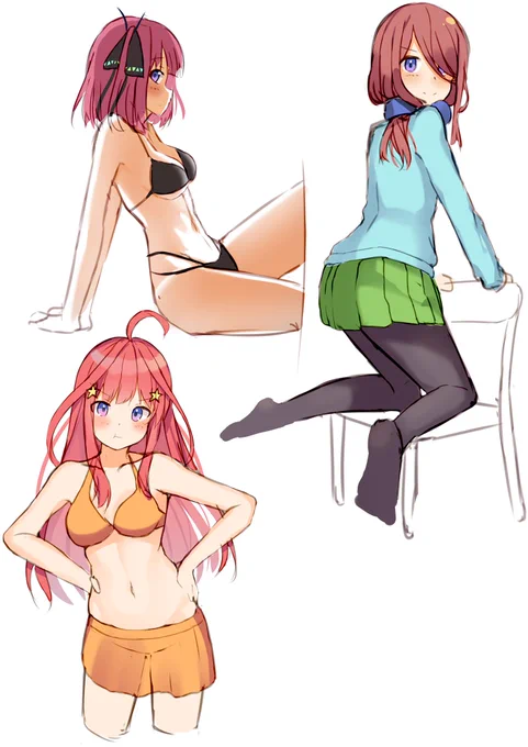 せっかくなので模写体をキャラ物にした
#模写練習
#五等分の花嫁 
