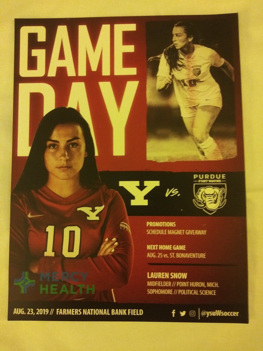 Say it Aint SNOW on that Gameday Program.  YSU with a big season opening win over IPFW. 🐧⚽🐧⚽ @jakewatkins06 <a href="/zachwatkins93/">Zach Watkins</a> <a href="/VFW91/">@VFW91</a>