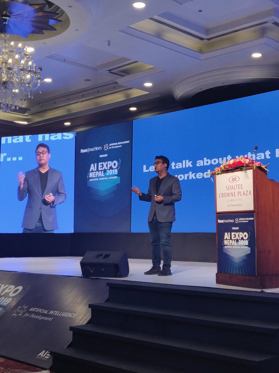 aiexponepal's tweet photo. @sameermaskey delivering a keynote speech on #AI https://t.co/tszzmBGjry