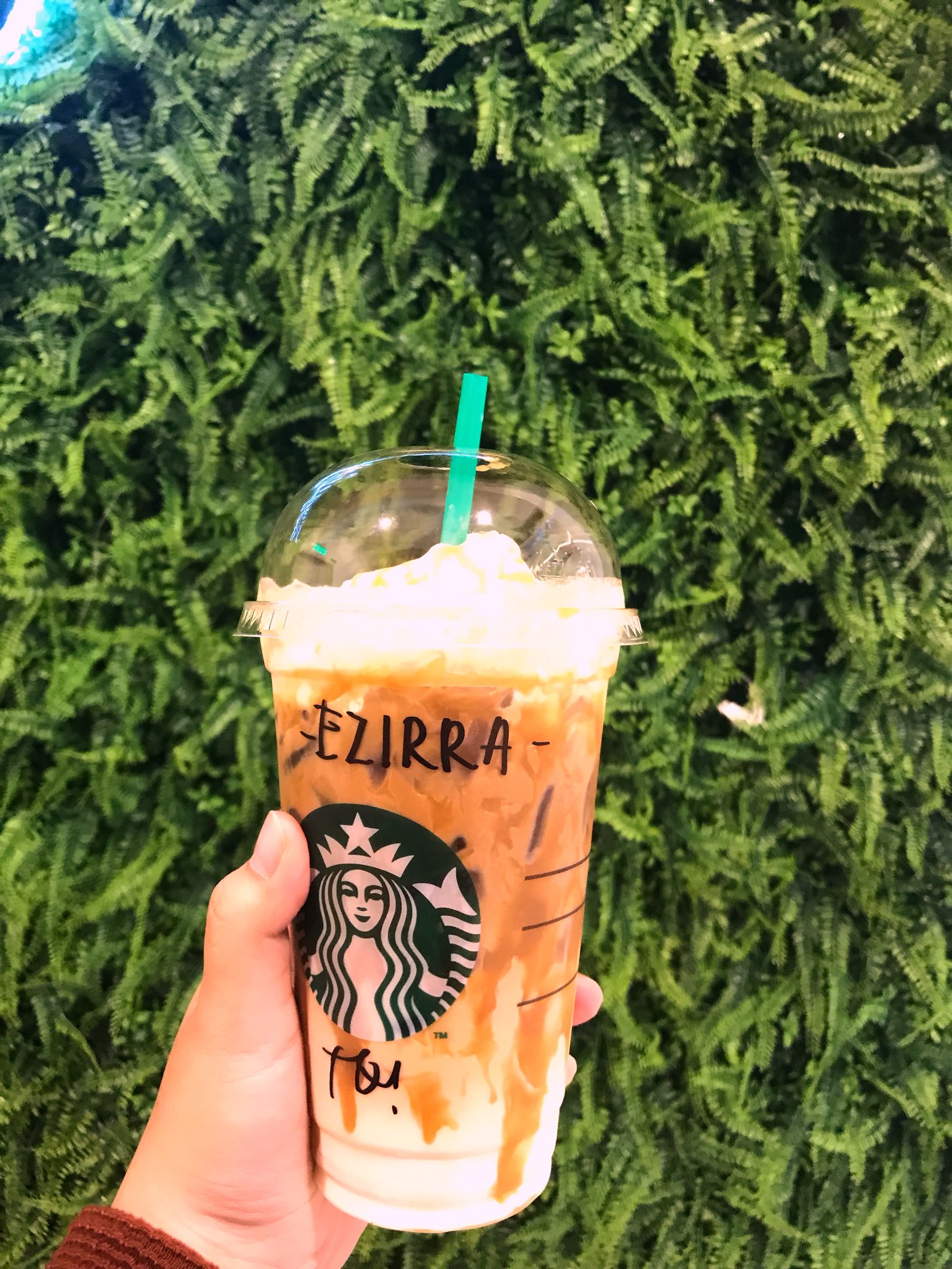 Upside down shop iced caramel macchiato