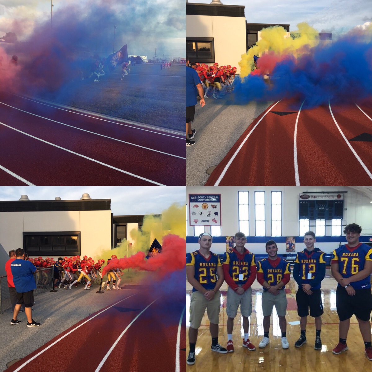 RHS_Shells's tweet photo. Great night celebrating all our Fall Sports teams at our 🏐 scrimmage & Blue/Gold 🏈 game. #ShellNation #RoxanaProud #ShellPride @RoxanaAthletics https://t.co/SrHItBY0cS