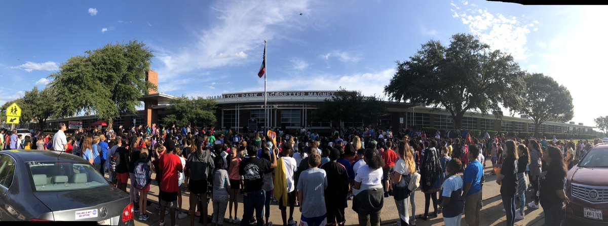 AndreaHauglie's tweet photo. Annual #HPPM #FlagRaising was perfect. It’s a great day to be a @HPPMBobcats https://t.co/DdbNT025MH