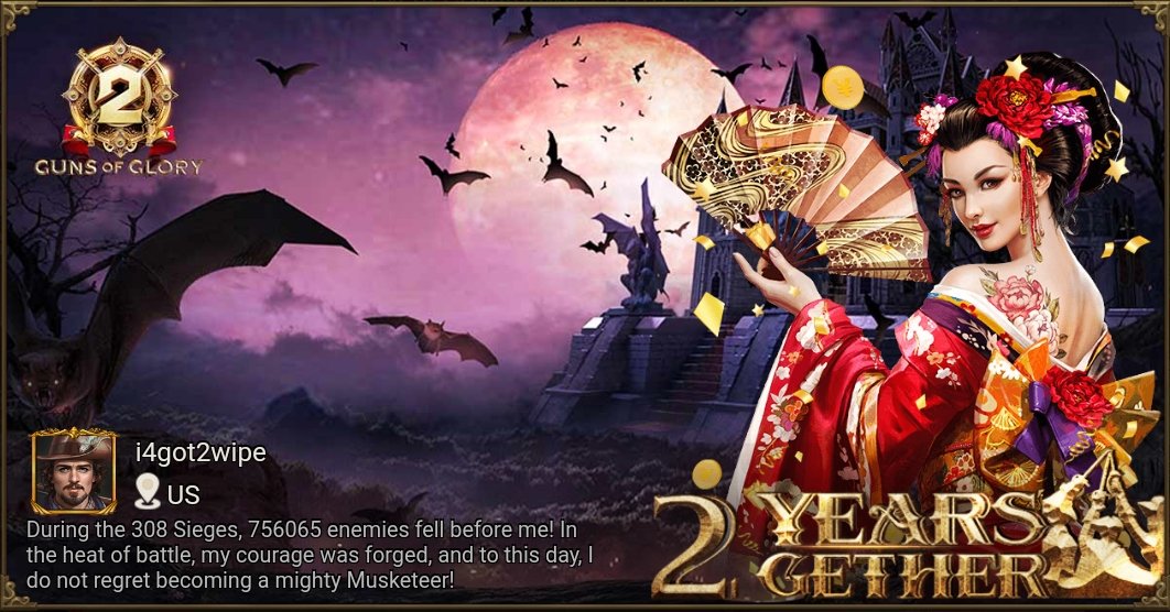 [Hot Event] Celebrate 2nd Anniversary with Guns of Glory! gog-news.kingsgroupgames.com/api/gog2ths/th…
