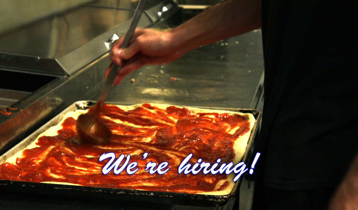 HeavenlyPizza1's tweet photo. we would make a pun about ‘making dough’ but it’d be too cheesy 😉 
stop in for an application!! we’re looking for daytime help!! https://t.co/uCgeB7l7An