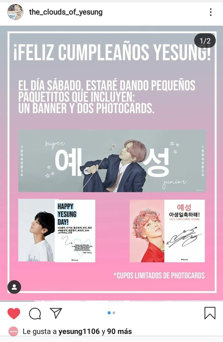 thecloudsofys's tweet photo. Nuestro @shfly3424 nos dió like!
Gracias cachorrito!!!!!
#HappyYesungDay #HappyBirthday #yesung #chile #Cloudschile https://t.co/2NrQYh8usU
