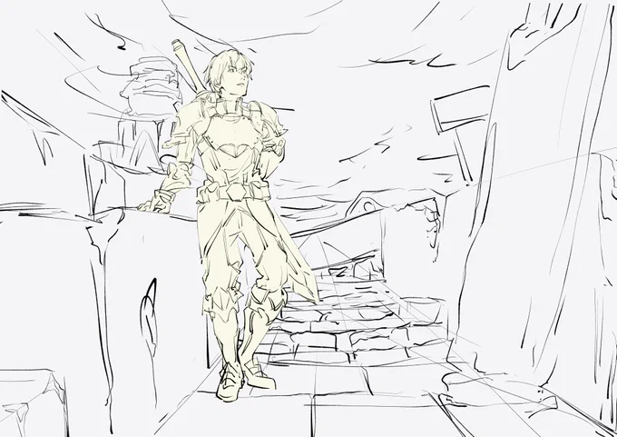 グレスケから絵描くやつやろうと思ったけどむりだったので残骸... 