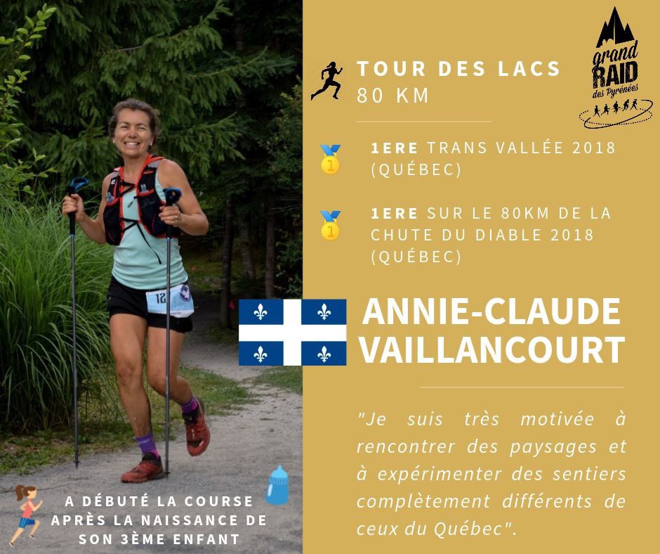 distancesplus's tweet photo. Annie-Claude Vaillancourt a pris le départ ce matin du Tour des lacs (80km 5000m D+), l’épreuve historique du Grand Raid des Pyrénées... Elle est passée en 12e position chez les femmes au 1er pointage #GRP #GRP2019 https://t.co/uXUS7eIr0T