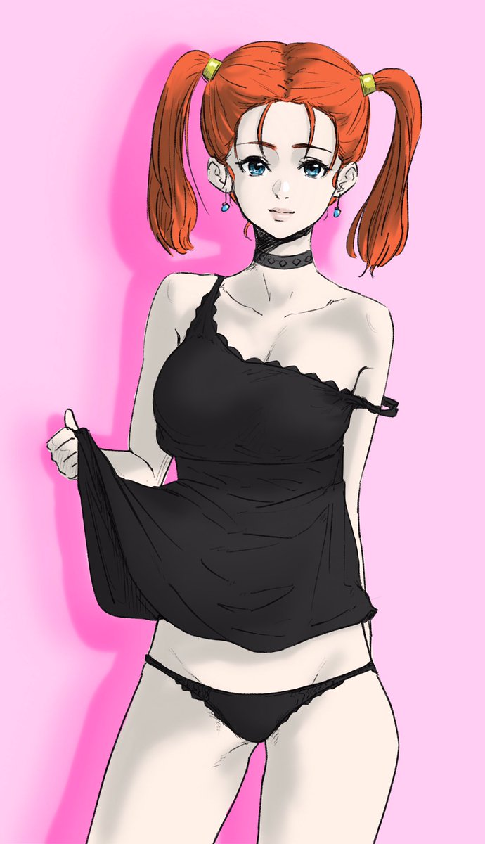 お題いただいたので
キャミソール着たゼシカ描きました。 