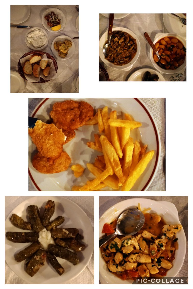 BDrogt's tweet photo. About last night. Heerlijk Griekse tapas eten, jammer dat zoon voor friet en kip kiest 🤣. #lovegreece #yamas #foodanddrinks #sun https://t.co/bqM8shC95O
