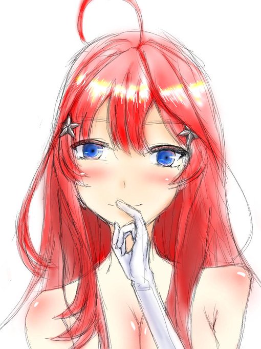 shiëlさんがTwitterに投稿した中野五月(五等分の花嫁)のイラスト。