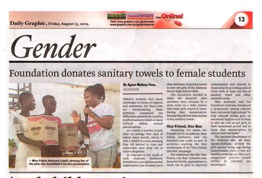 onefriend1box's tweet photo. #1friend1box #1F1B initiative in the news ๐๐ @PSogah @shadSeini @Mznarkie @fouzia_tua @wunpini_fm https://t.co/Vlm4ZdoCOC