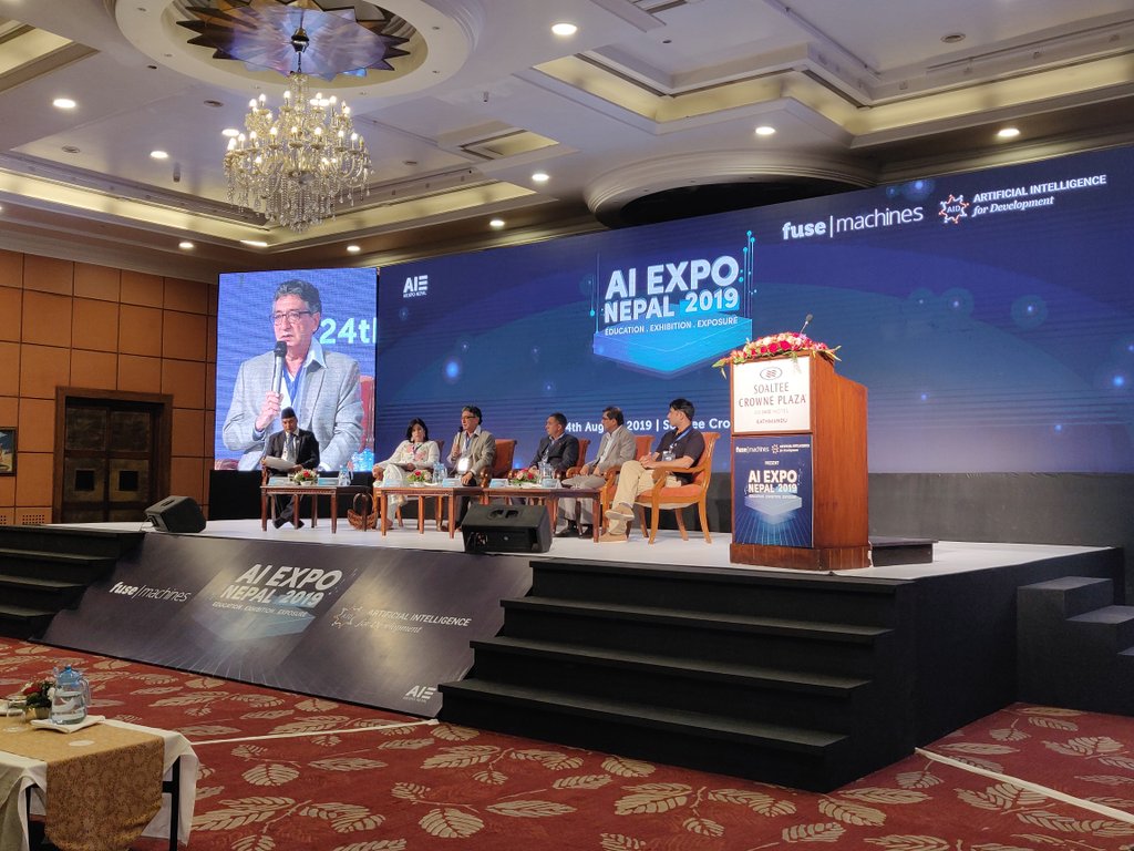 aiexponepal's tweet photo. Plenary Discussion 2 on #AI for National Development: Plans &amp; Policies.

#AIExpoNepal2019 #ArtificialInteligence https://t.co/w4UsvgOfU0