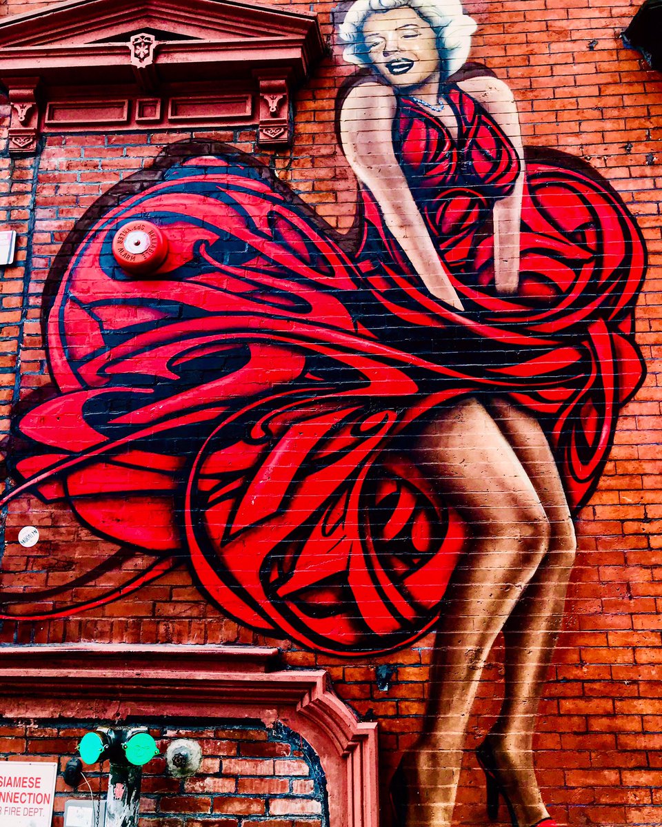 JPVoyageur's tweet photo. À #Nyc, dans le #LowerEastSide , le street-artiste #Zimer signe un magnifique portrait de #MarylinMonroe
#saturdayartfever https://t.co/dOSpMkY54g