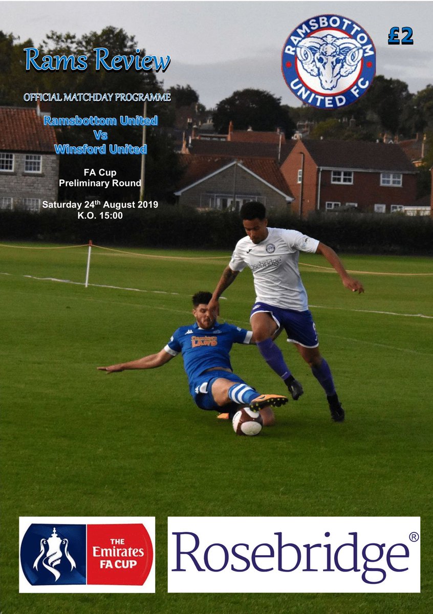 RamsbottomUtd's tweet photo. Today edition of #RamsReview features @rubenjerome8 on the cover. Available for Β£2 at the ground this afternoon. #YouRams https://t.co/HMLdSeteuv