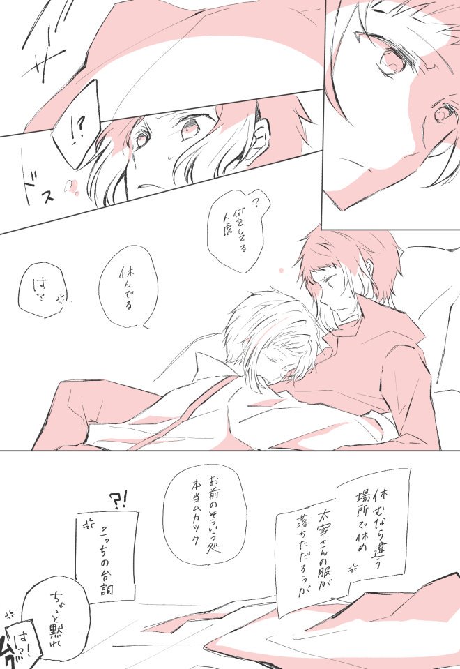 この後キスで黙らせるケンカップルな敦芥
前の太芥同様、あの細腰にガシってさせたくなる 