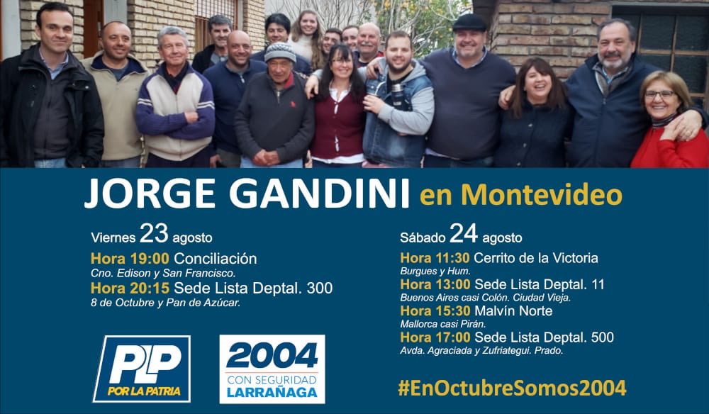 JBarriosBove's tweet photo. Hoy seguimos recorriendo Montevideo junto a @jorgegandini 
#EnOctubreSomos2004 https://t.co/7VzUh7aZFH