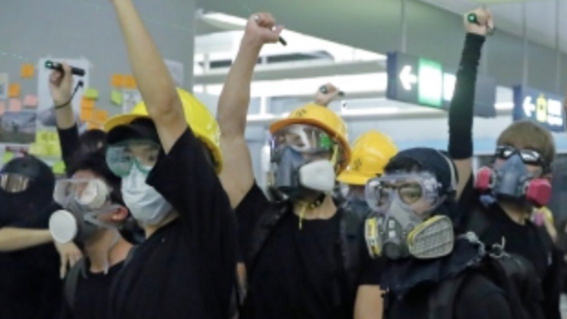 Honestly, has someone, who appears at demonstrations in such gear, only noble intentions? Today's Kowloon Bay clashes devaluate any peaceful march or human chain