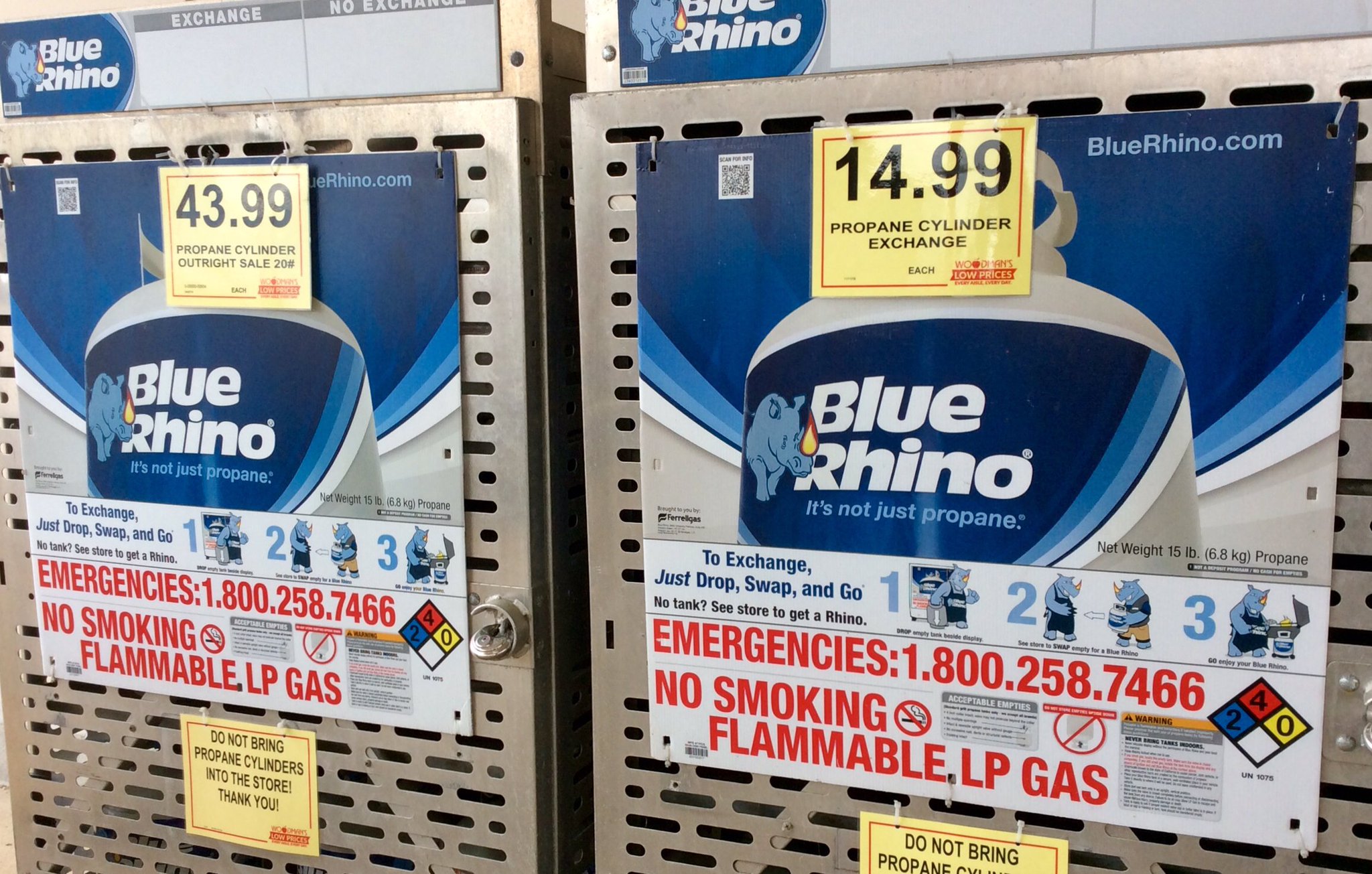 Woodmans Food Market on X: Blue Rhino Propane exchange $14.99, New $43.99.  Through 9/3, save an additional $2 with in-store coupon. That's  $12.99/$41.99 plus tax. Please see Customer Service to purchase your