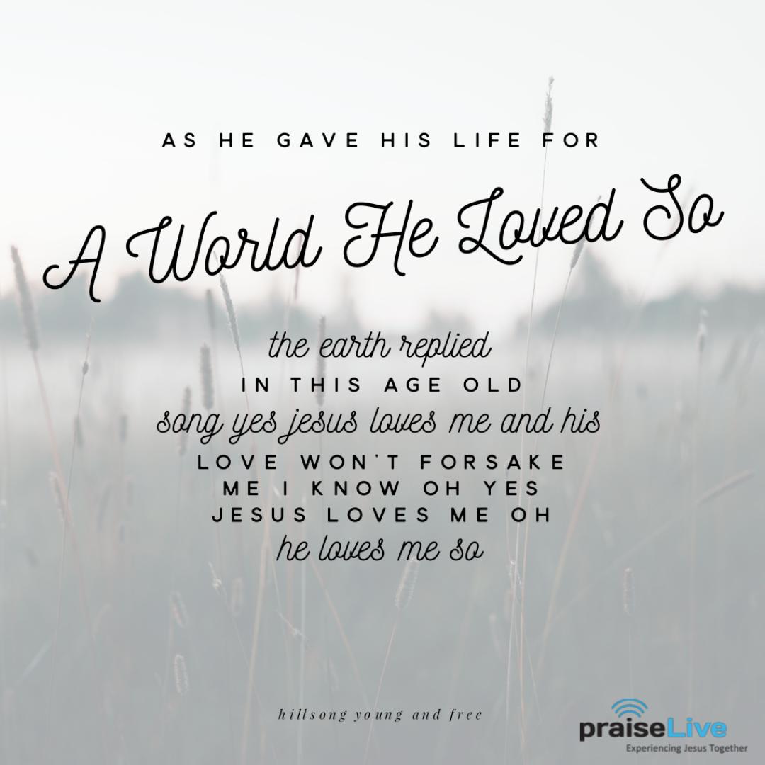 PraiseLiveNow's tweet photo. Jesus loves us and he will not forsake us! Amen! #praiselive #hillsong #hillsongyoungandfree https://t.co/nWtUahB6bD