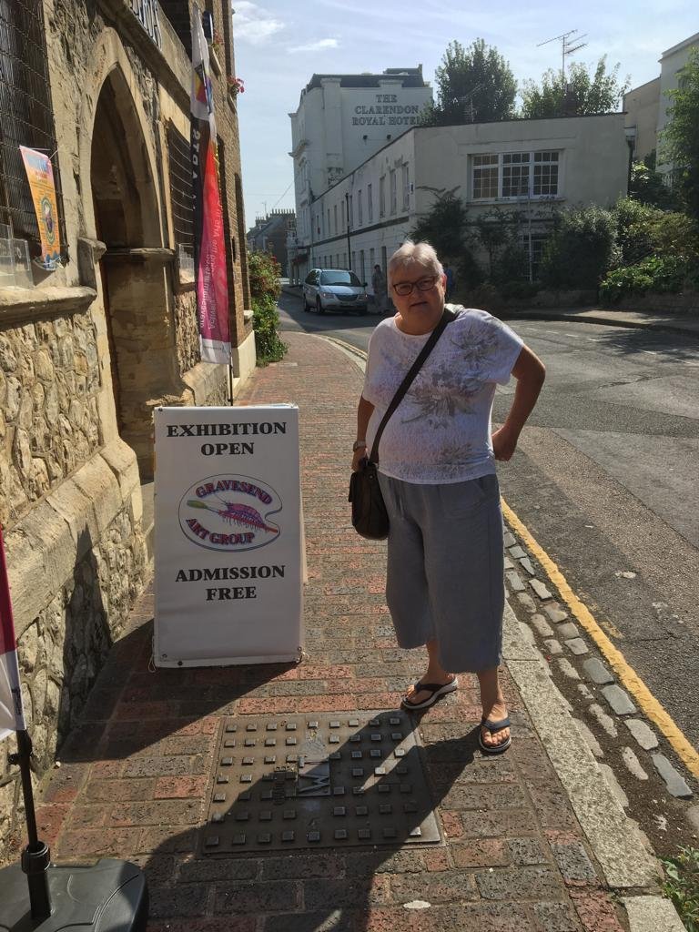 GraveshamNews's tweet photo. This morning Cllr. Derek Ashenden [@darlek69] and Mrs Ashenden attended the Art expo at St. Andrews Art Centre [@graveshamart]. The exhibition is on for the rest of this week and comes highly recommend. #VisitGravesend #LoveGravesham #CommunityArt #Gravesend https://t.co/jCPmoJMPTL