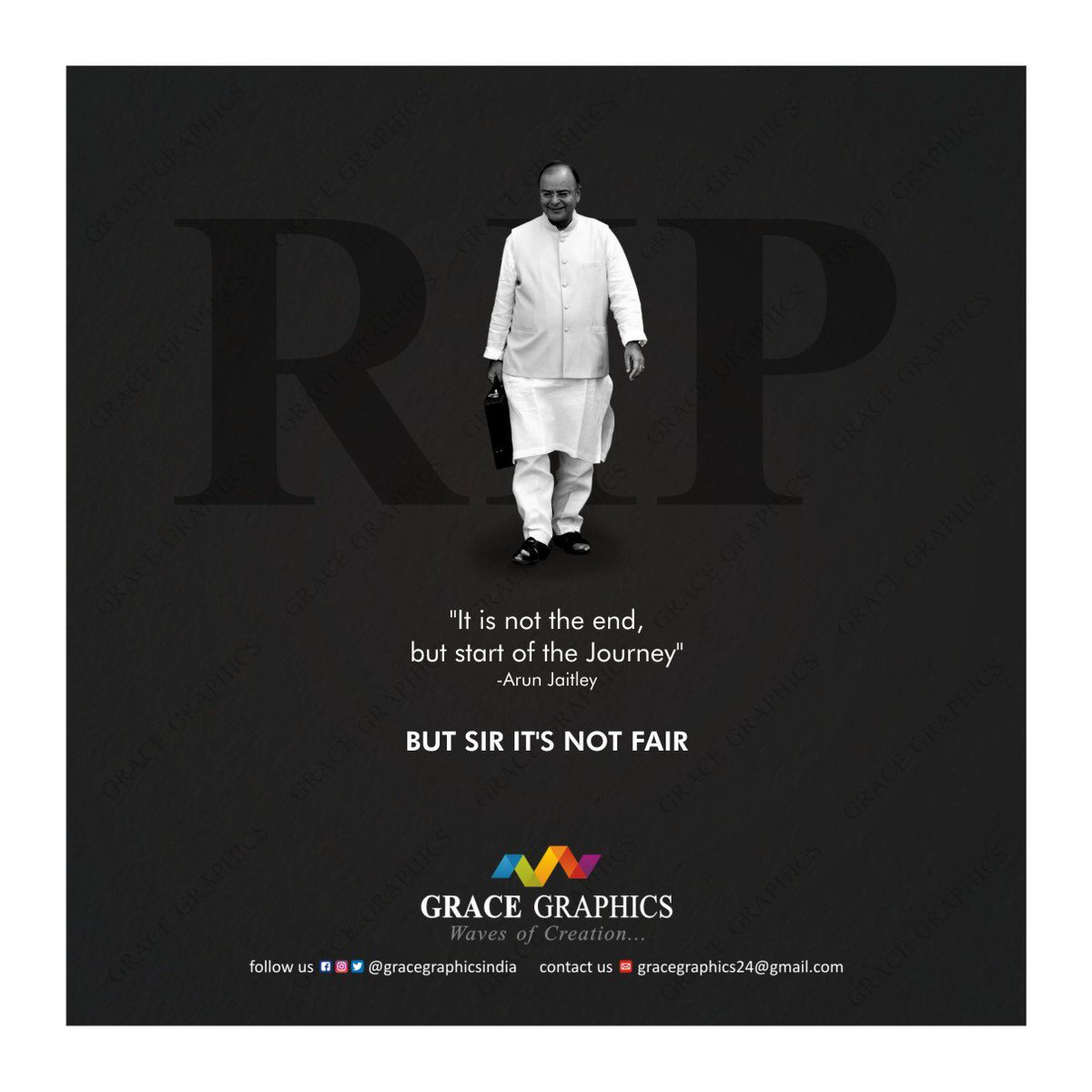 gracegraphicsin's tweet photo. #RIPArunJaitley #RIParunjaitleyJi #Farewellarunjaitley
#bhavpurnashradhanjali #arunjaitley
#AlvidaArunJaitley
.
#creative #creation #logo #identity #design #logo_design #business_Identity #graphics_disign #designing #graphics 
#gracegraphicsIndia
#jalgaon #maharashtra #india https://t.co/SCoM9VFX4C