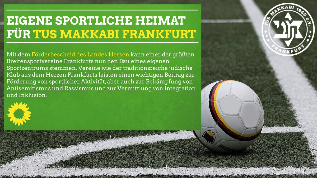 Das Land hat dem TuS Makkabi Frankfurt den Bau eines eigenen Sportzentrums ermöglicht. Die Breitensportförderung ermöglicht die Bekämpfung von Antisemitismus und Rassismus sowie die Vermittlung von Integration und Inklusion durch den Sport - weiterhin alles Gute für diese Arbeit!